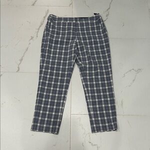 Amanda & Chelsea Plaid Chinos in Blue and White